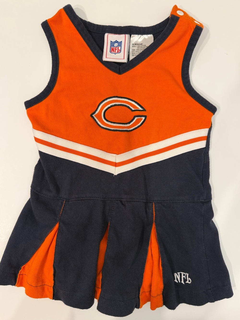 VINTAGE NFL CHICAGO BEARS Toddler Girl Cheerleading Dress